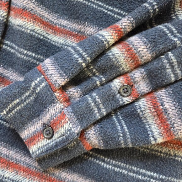 Falls Creek Flannel Long Sleeve Jacket Shacket Mens M Blue Plaid Cabincore - Picture 5 of 7